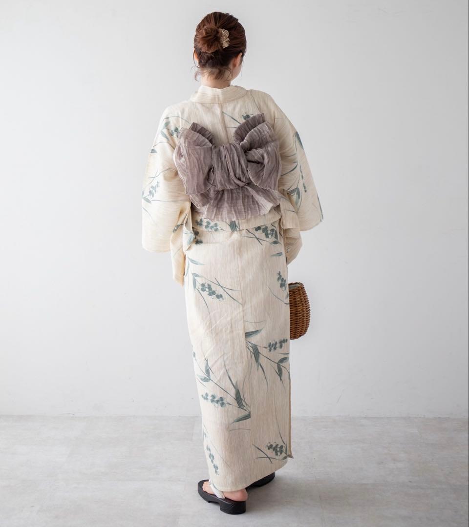 ゆかた館グレース　浴衣セット　Sサイズ　グリーン系