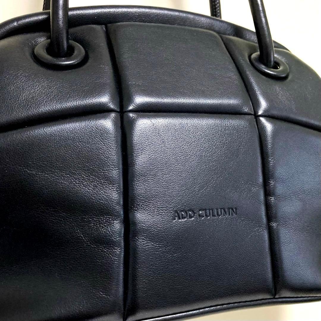 ADD CULUMN　アドカラム　パフブロッキング　がま口　ショルダーバッグ　黒