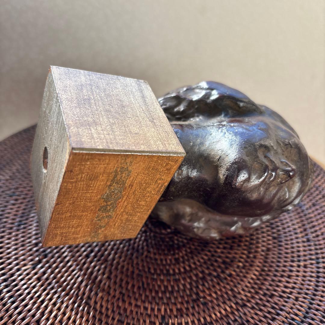 加藤顕清　ブロンズ像　顔