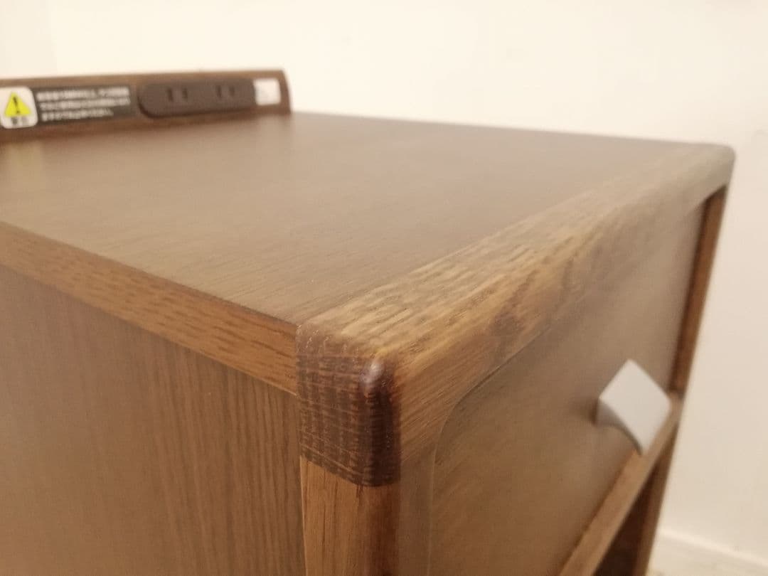 美品 カリモク家具 モダン ナイトテーブル モカブラウン AU8450