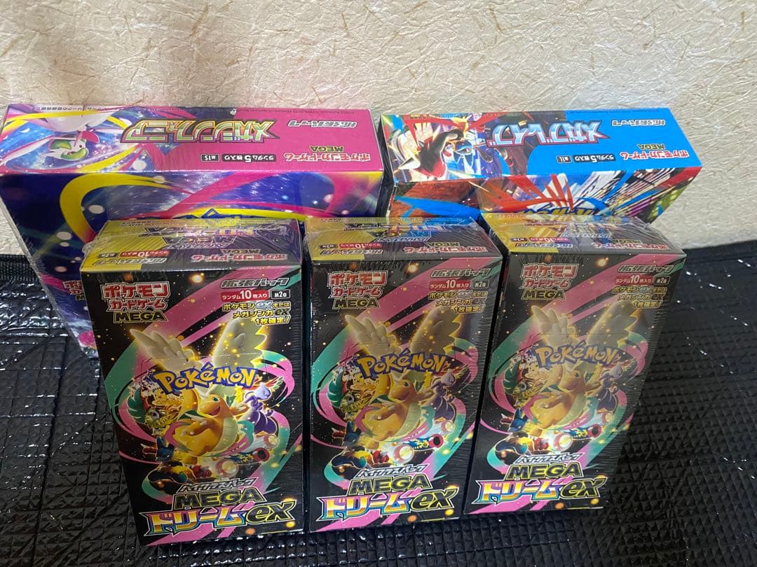 ポケモンカードメガドリームex/ブレイブ/シンフォミア5個ボックスシュリンク付き