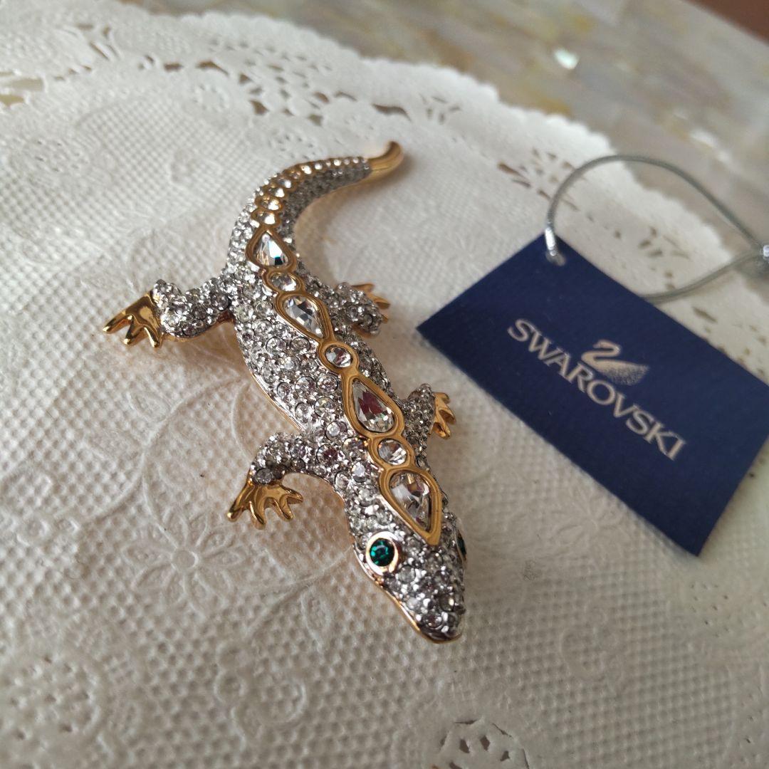 【美品】Swarovski ◇超レア◇可愛いトカゲ ブローチ