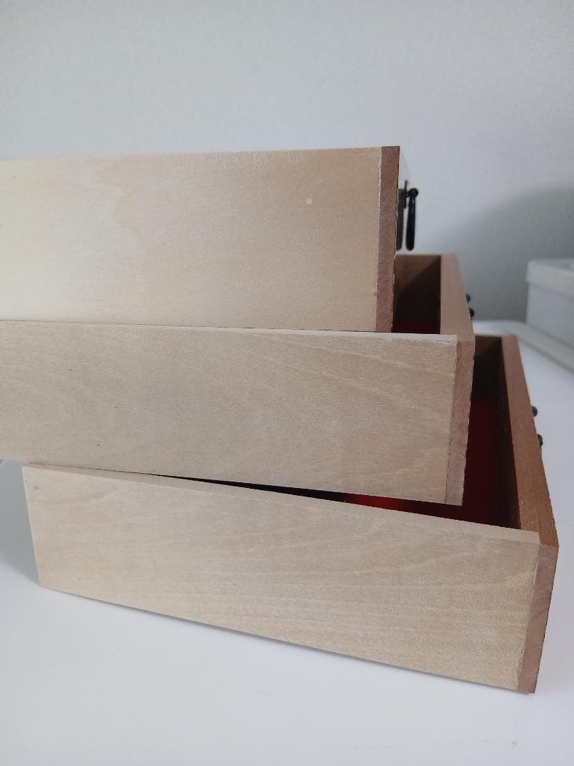 寄木細工 三段引き出し