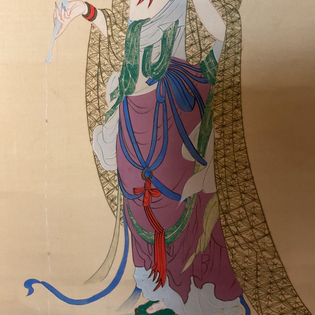 橋本雅邦 【 国宝 悲母観音図 狩野芳崖 】 橋本雅邦による、写画