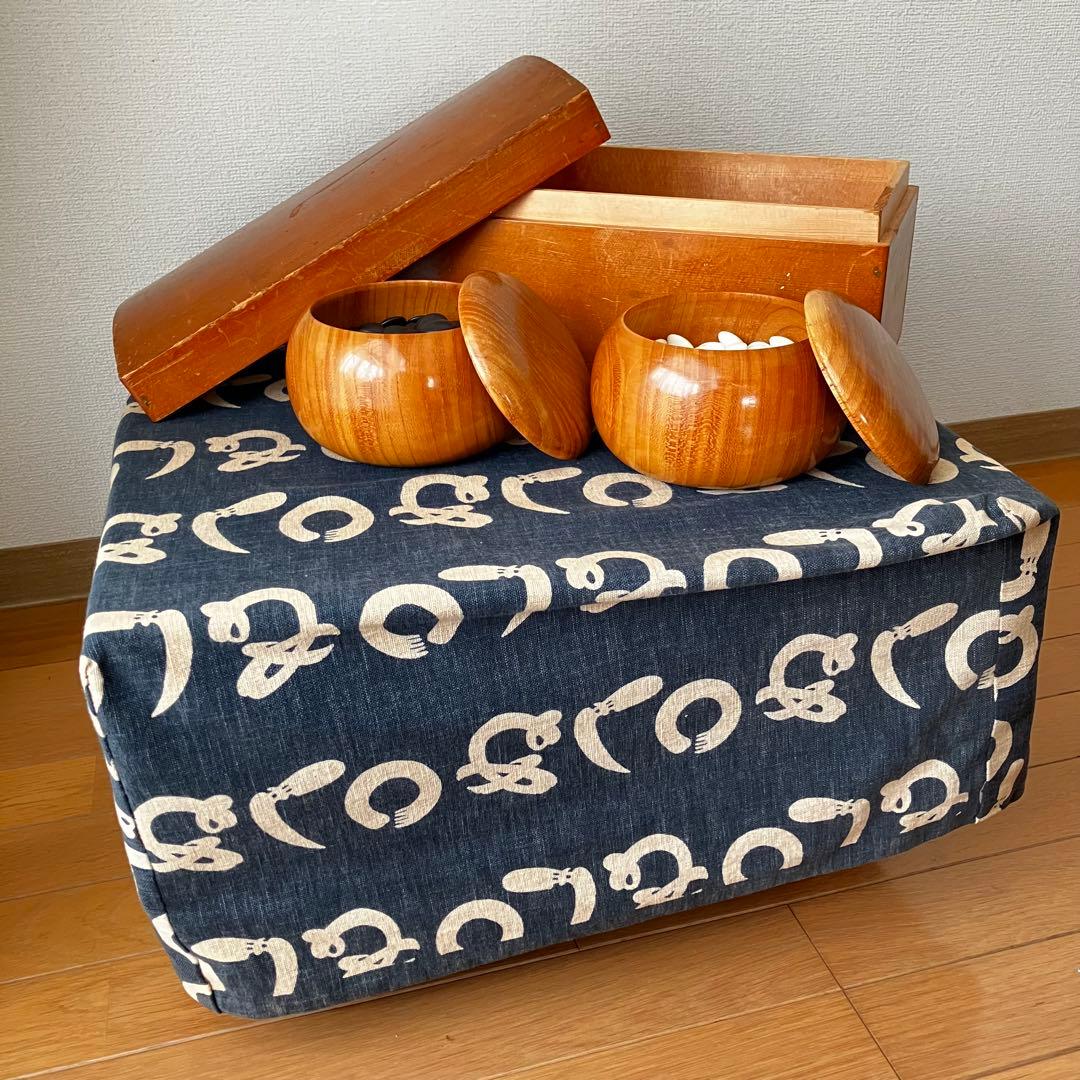 碁石、碁笥、碁笥箱のセット