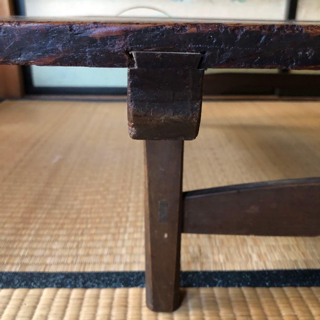 アンティーク　木製座卓 ちゃぶ台　柿渋　送料込み