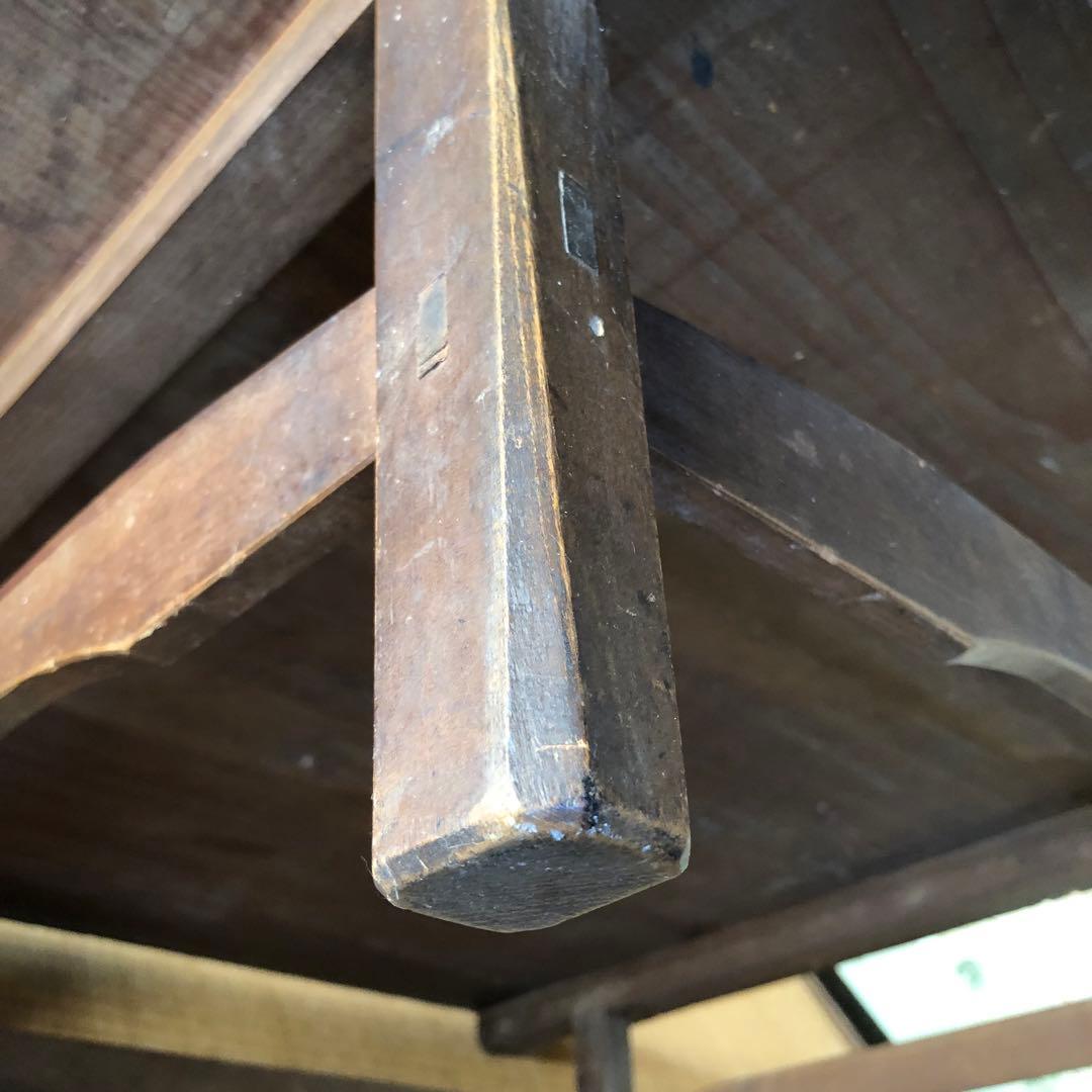 アンティーク　木製座卓 ちゃぶ台　柿渋　送料込み