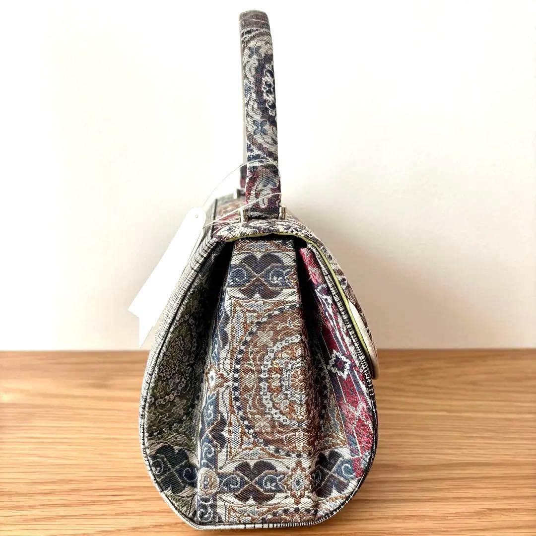 【新品未使用】 まわた紬 絹100% 和装用バッグ 真綿紬シルク