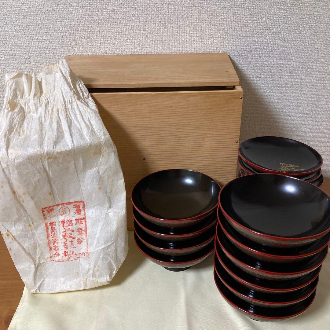 輪島塗り　蓋付き椀 10客セット