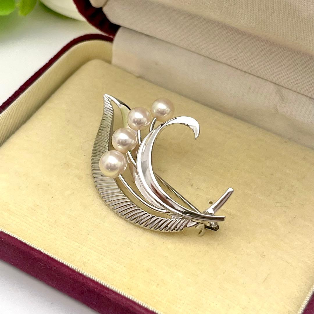☆美品☆ミキモト　パール　ブローチ　シルバー
