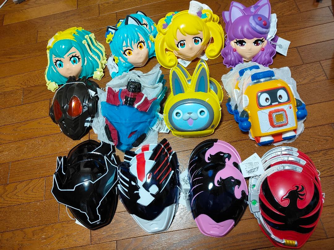 プリキュア キュウレンジャー 戦隊 仮面ライダー お面 キャラクター 43個