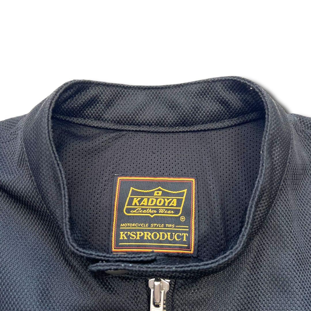 美品 KADOYA メッシュ ライダース ジャケット M ブラック シングル