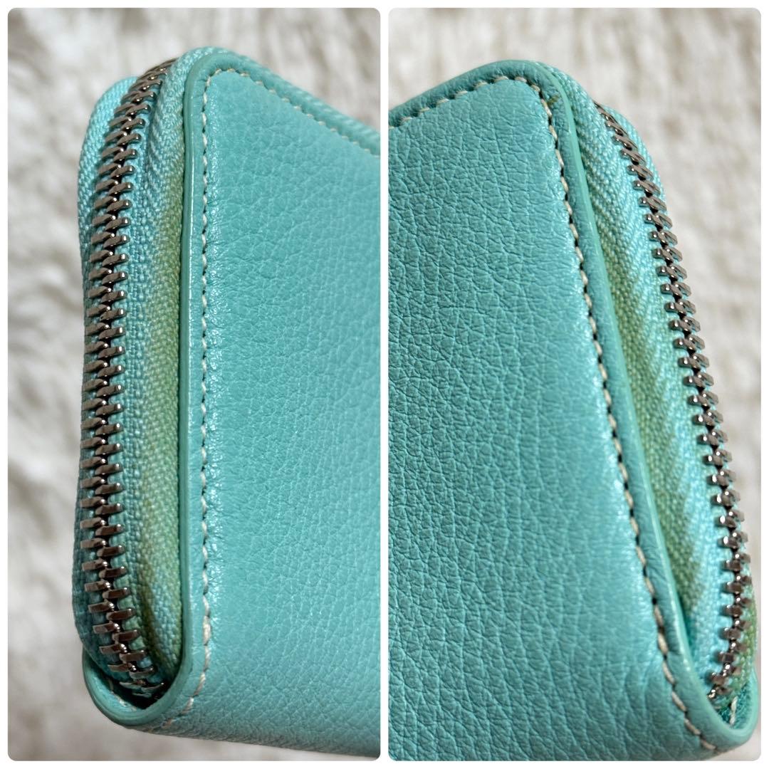 【訳あり美品】TIFFANY&CO　パース　ラウンドファスナー