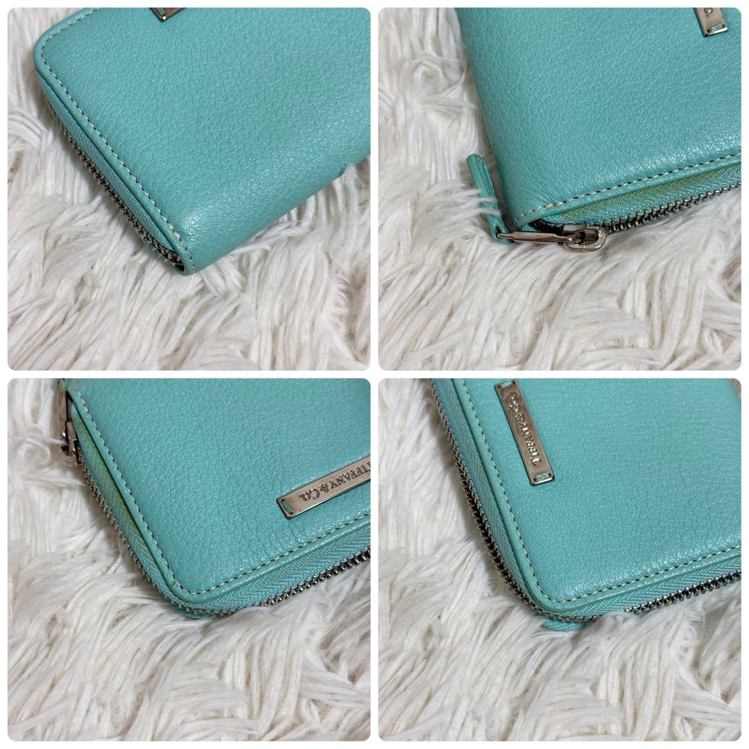 【訳あり美品】TIFFANY&CO　パース　ラウンドファスナー