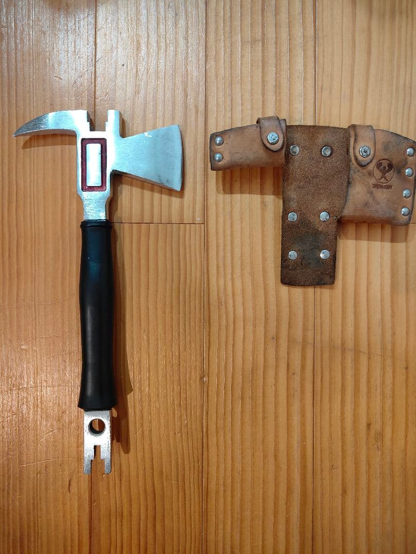 【希少】救助用万能斧　トップマン　レザーケース付き