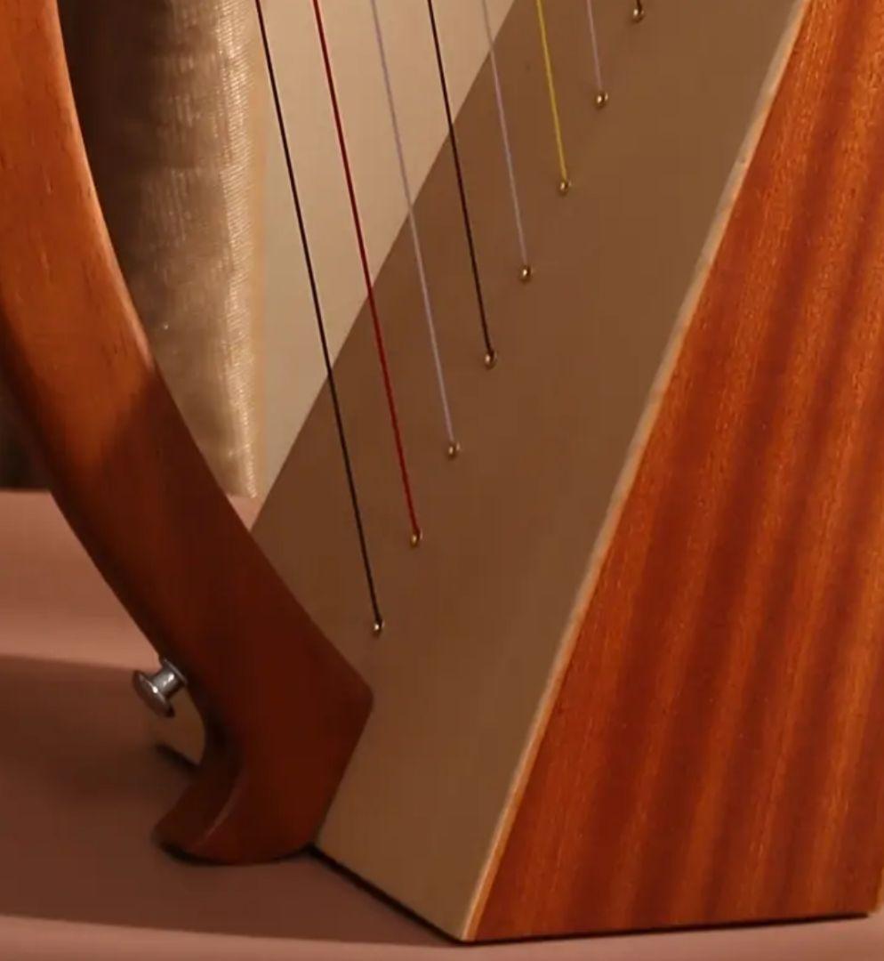 【新春特価】19弦ハープ 木製 弦楽器 インテリア 撮影小道具