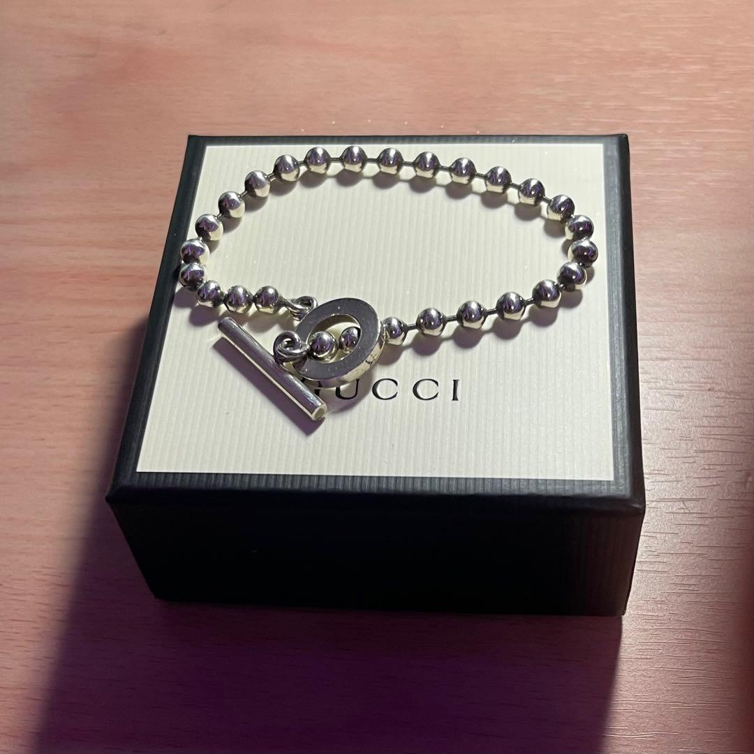 GUCCI シルバービーズブレスレット
