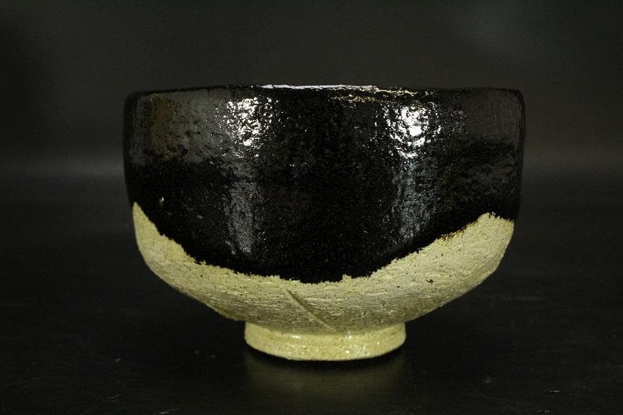 茶道具 楽入造 黒楽 抹茶茶碗 共箱 未使用(メ1365)