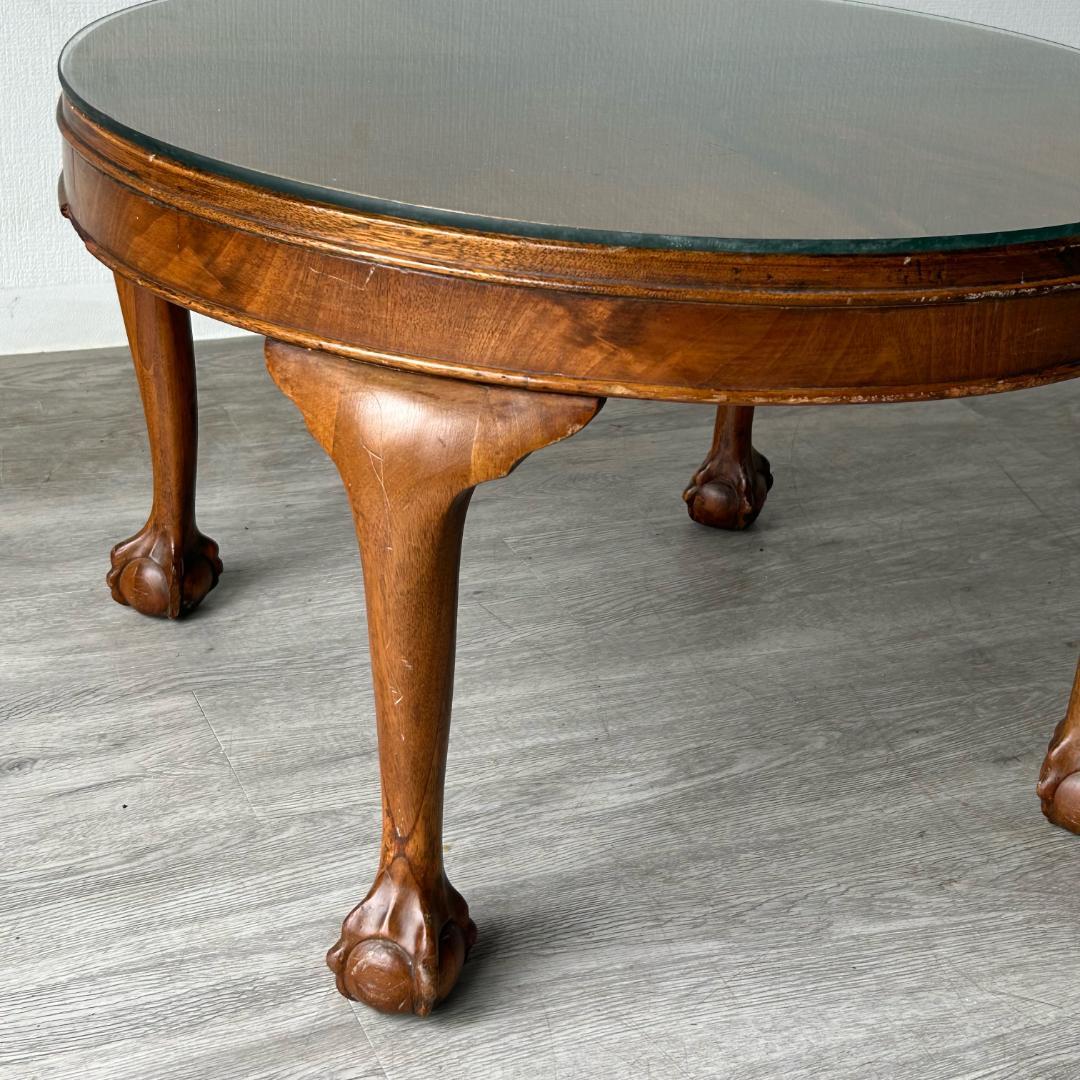 【最終値下げ】アンティーク 家具 ガラストップ コーヒーテーブル 英国 194A