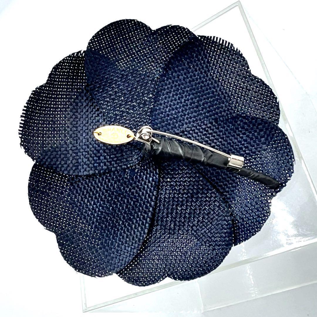CHANEL シャネル コサージュ ネイビー カメリア