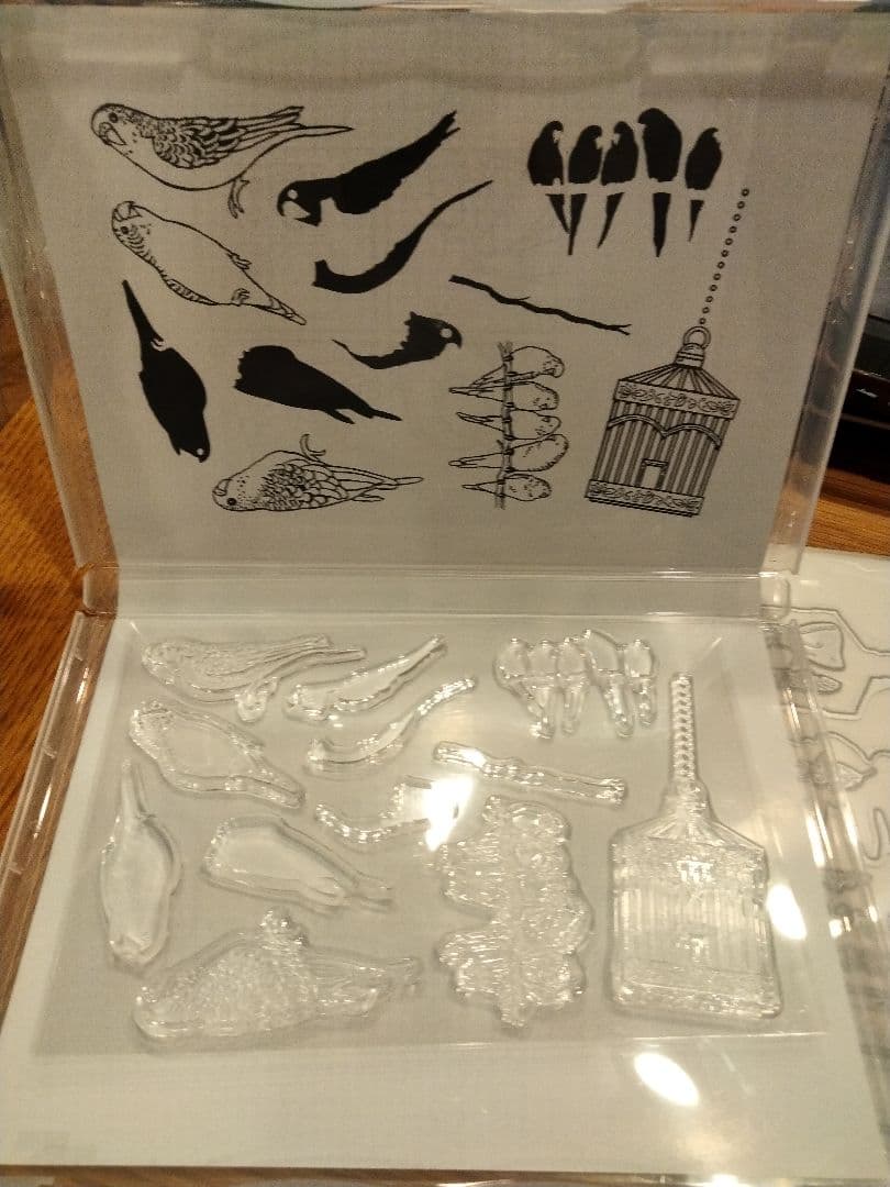 お値下！未使用　インコの可愛いスタンプ＆ダイ　スタンピンアップ