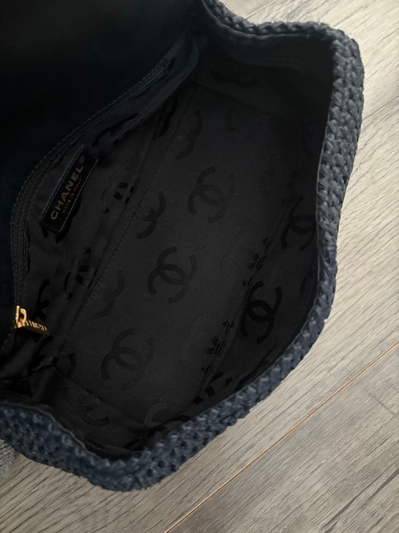 レア⭐︎CHANEL ラフィア素材GOLDチェーンバッグ