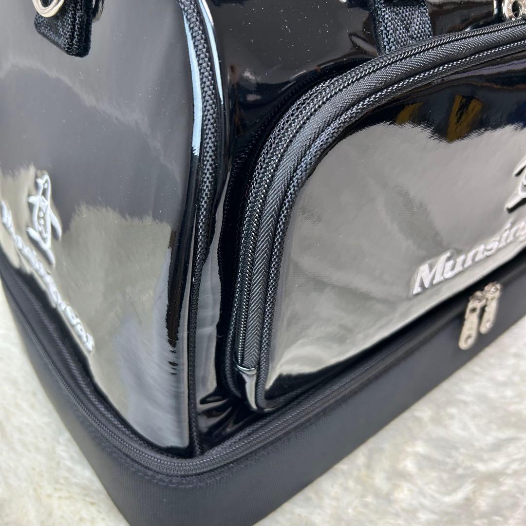 【美品】マンシングウェア　ゴルフ　エナメル　ボストンバッグ　2way