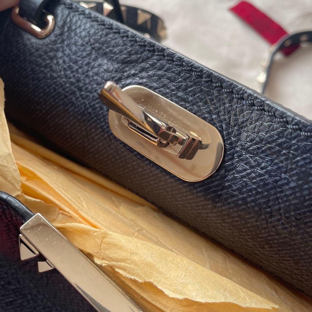 【美品】VALENTINO ヴァレンティノ ロックスタッズ 2WAY トート