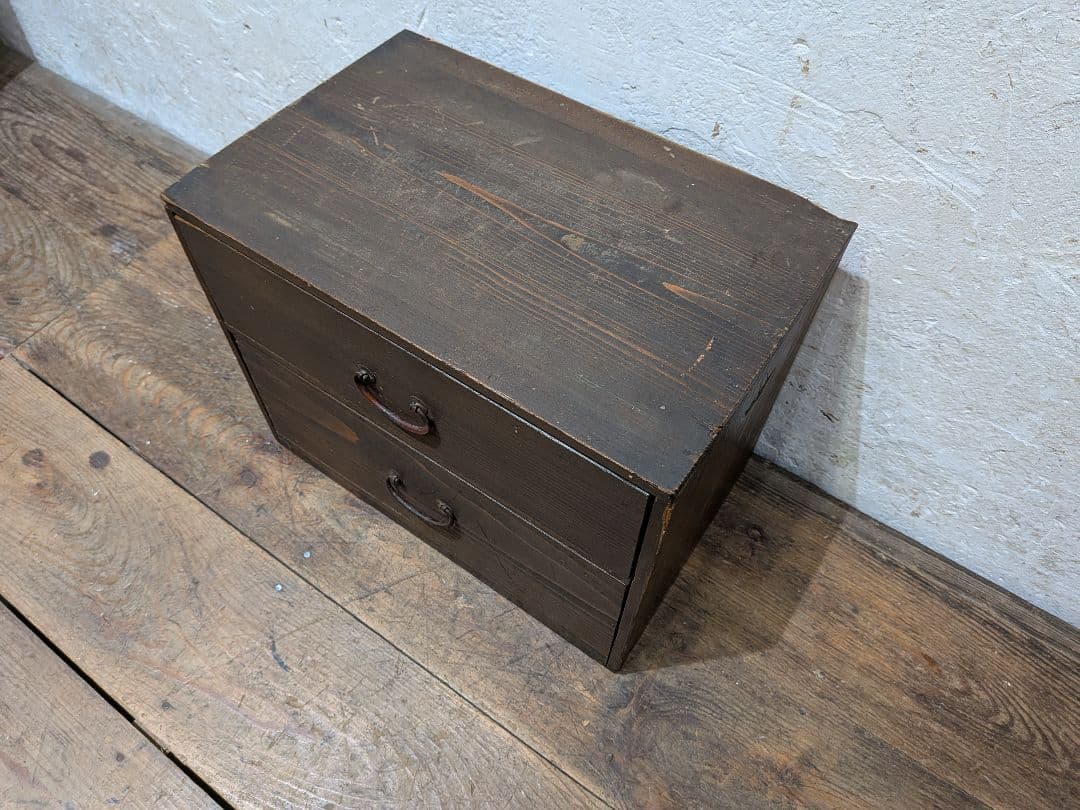 1116　アンティーク　杉の小引き出し　小箪笥　収納棚　ケース　古家具　レトロ