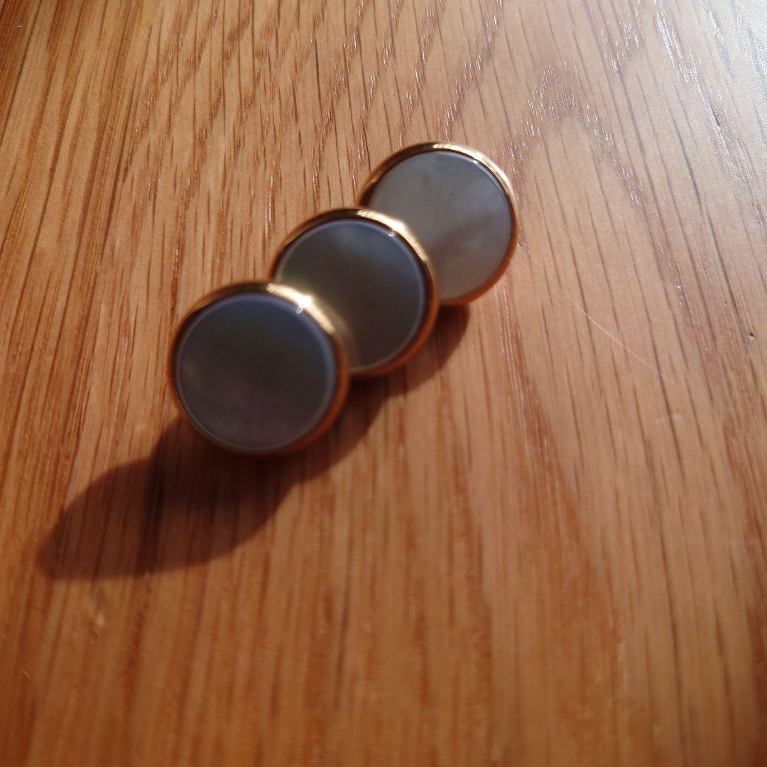 トランペット ピストンボタン　貝　と軸