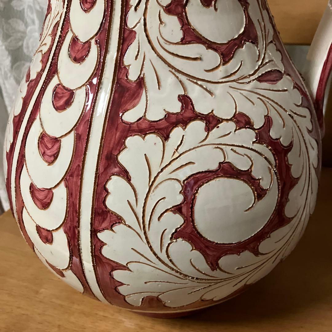 イタリア「セラミックパオリ」の水差し （底にＩＴＡＬＹ　６２９／３5のサイン）