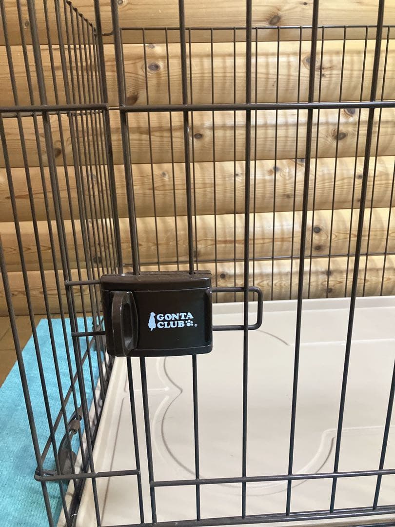 GONTA CLUB 犬用ケージ 骨型トレー付き　折り畳み可能☆トイレセット