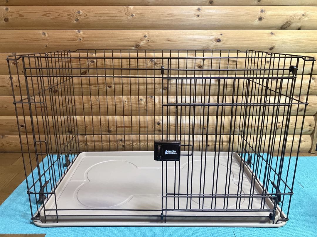 GONTA CLUB 犬用ケージ 骨型トレー付き　折り畳み可能☆トイレセット