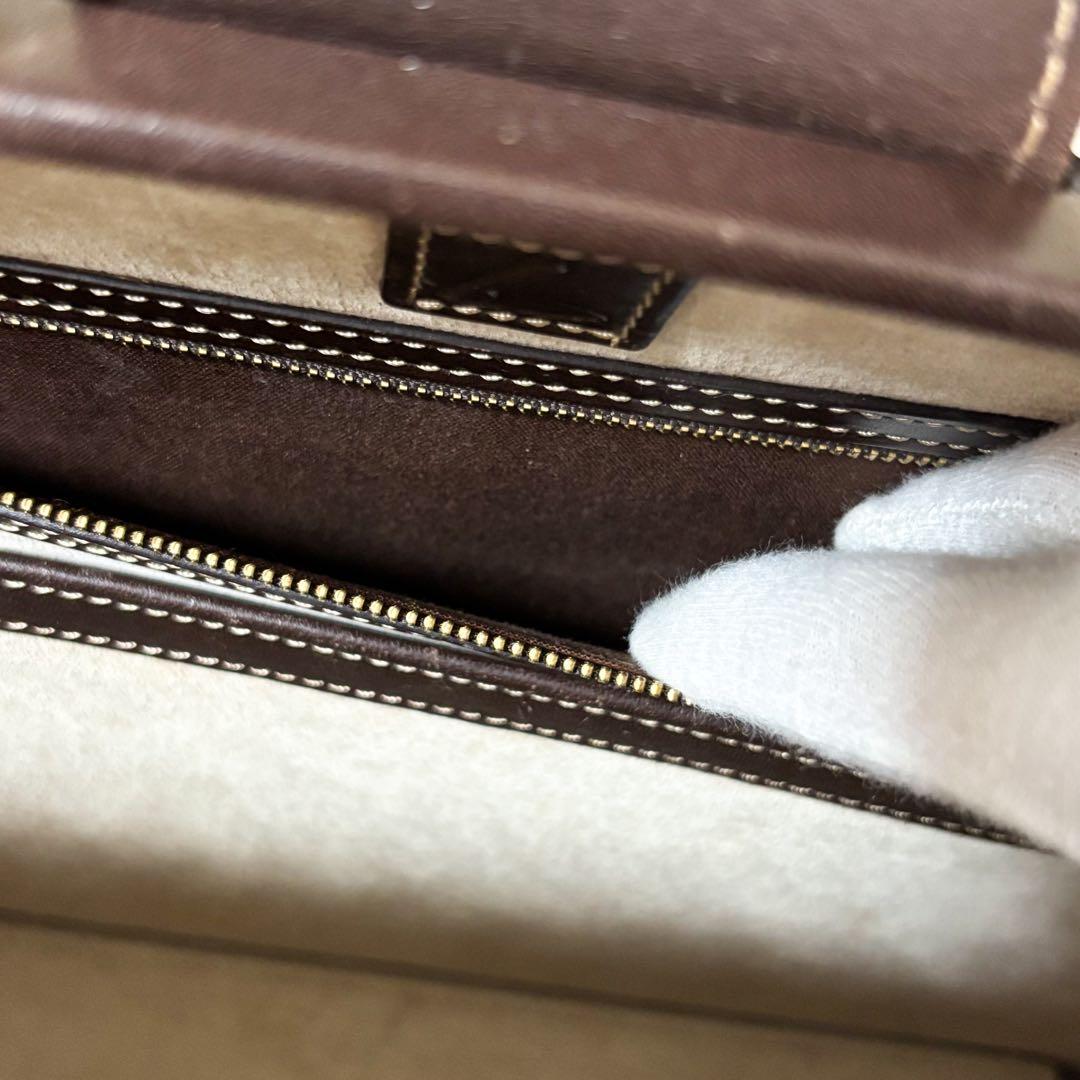 【極美品】土屋鞄 ダレスバッグ ブライドルレザー ダークブラウン A4収納可能