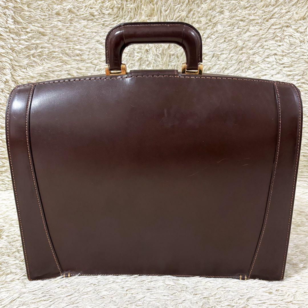 【極美品】土屋鞄 ダレスバッグ ブライドルレザー ダークブラウン A4収納可能
