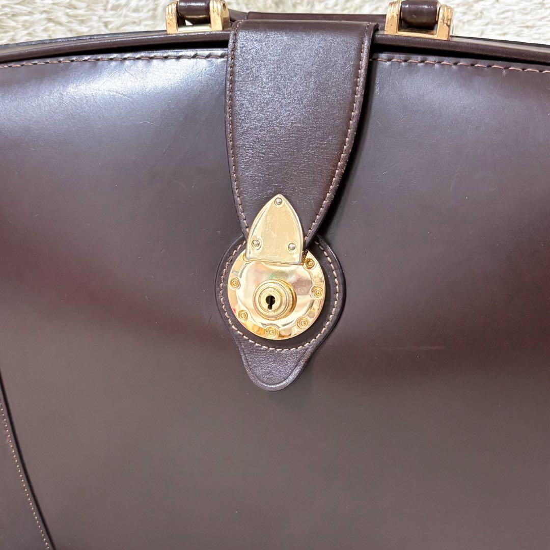 【極美品】土屋鞄 ダレスバッグ ブライドルレザー ダークブラウン A4収納可能