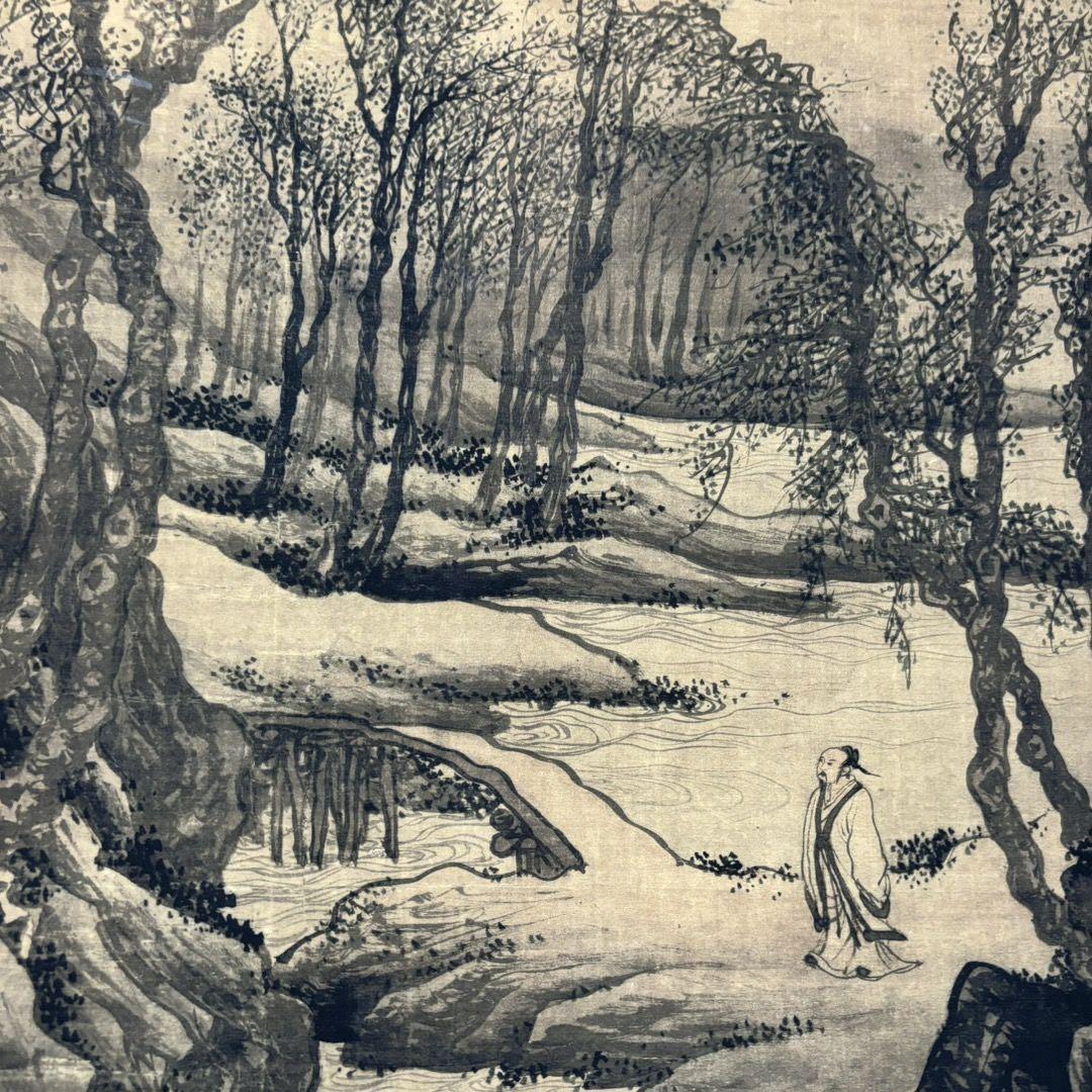 【特価】唐寅 松路風声 掛け軸 中堂｜中国山水画｜新中式・開運インテリア