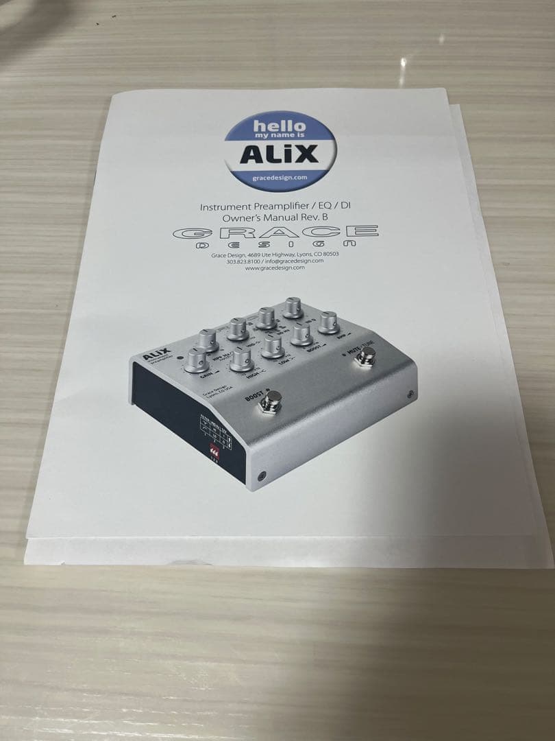 grace design Alix グレースデザイン　アリックス　GW限定値下げ