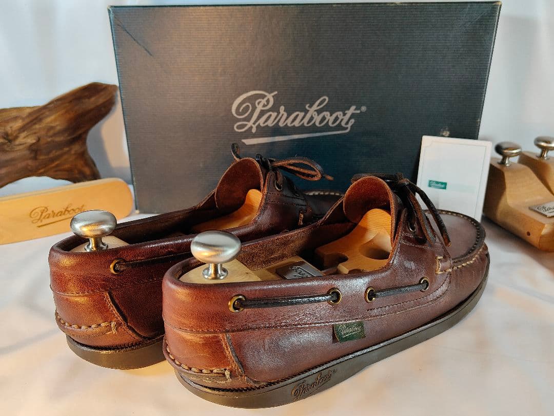 【Vintage】PARABOOT　正規品　高級革靴　本革デッキシューズ　バース