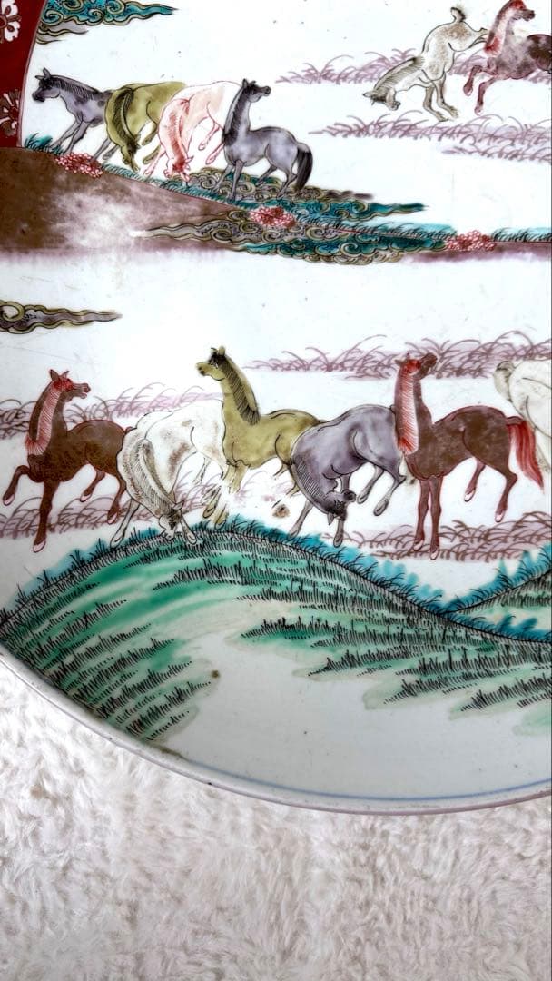 古伊万里　大皿　馬