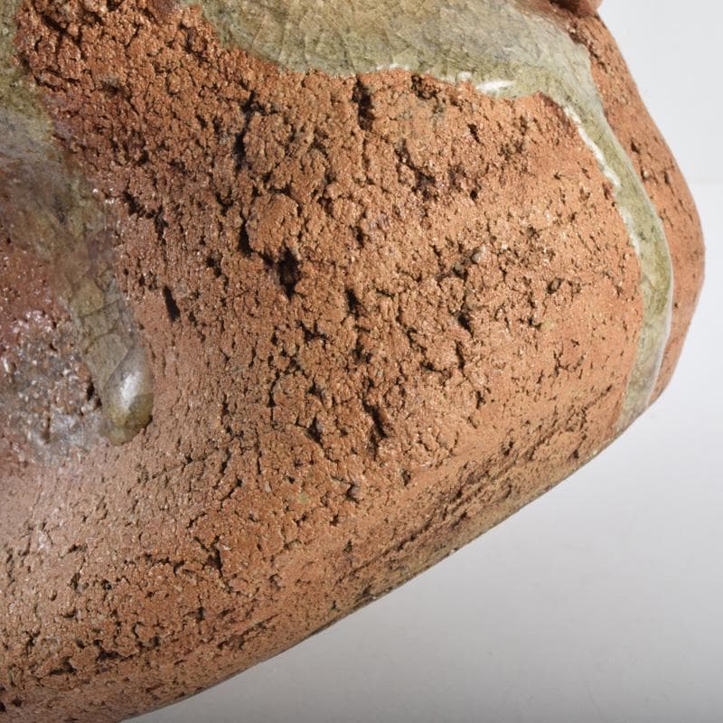 北大路魯山人作　信楽焼　水指　共箱　D　R9032B