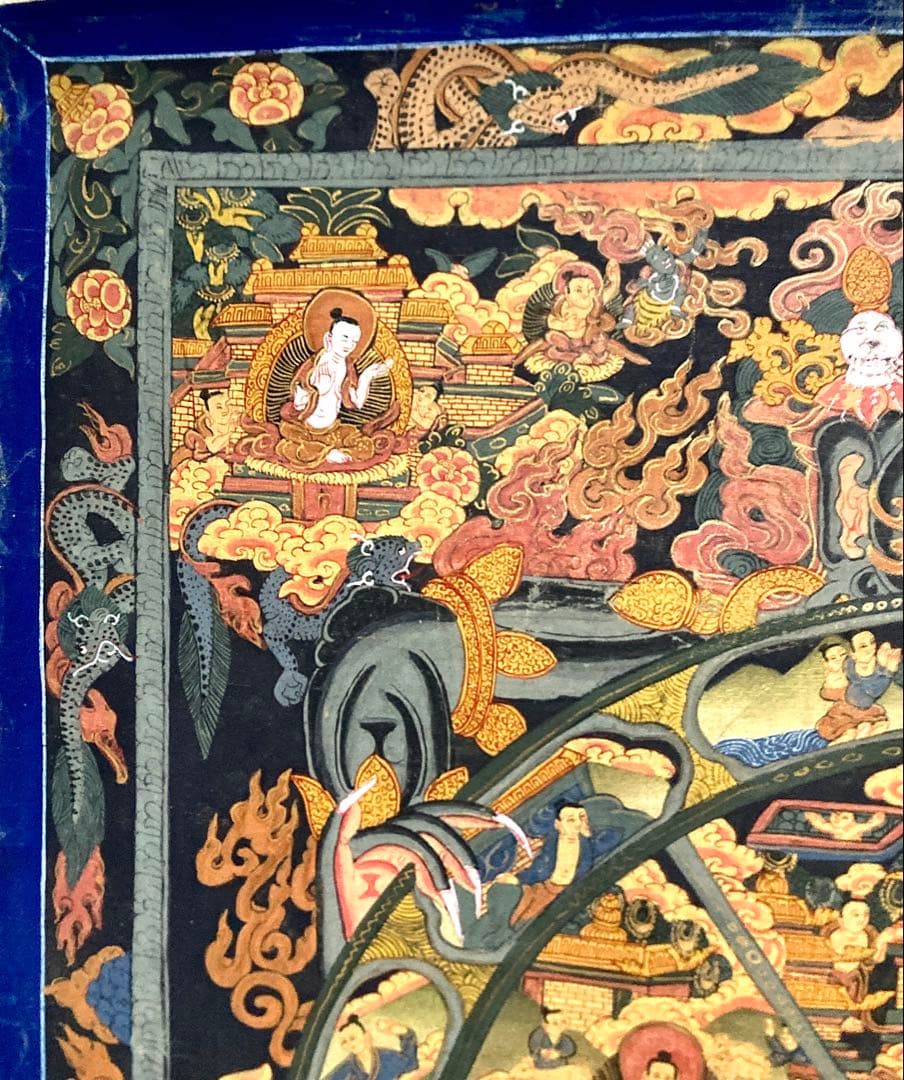 チベット　曼荼羅　マンダラ　仏画　密教(3) タンカ　掛軸　観音　菩薩　如来　佛