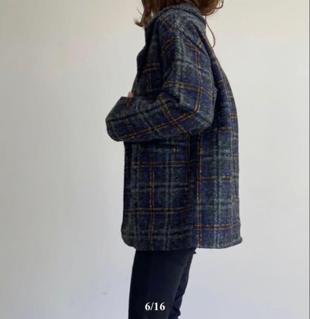 MaiA♡ retro tweed check chester coat