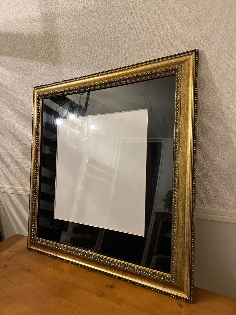 大型 ゴールド装飾フレーム額縁 正方形