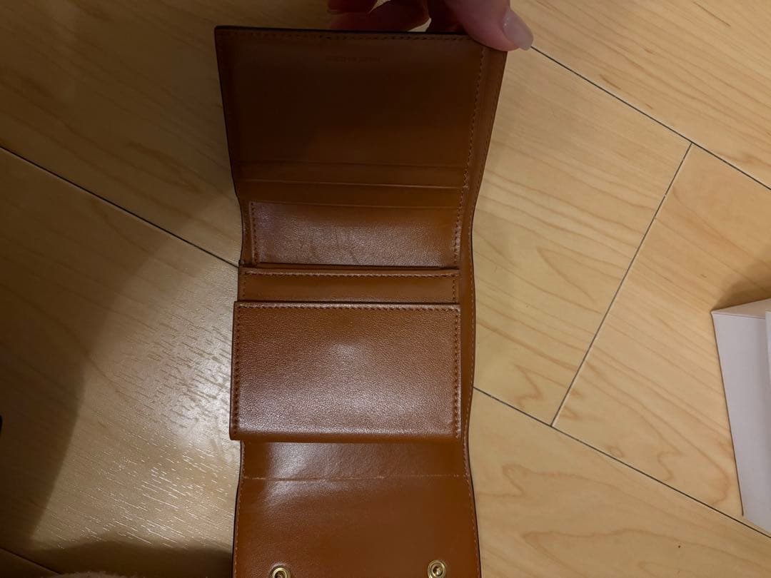 値下げ　CELINE 三つ折り財布 ダークブラウン
