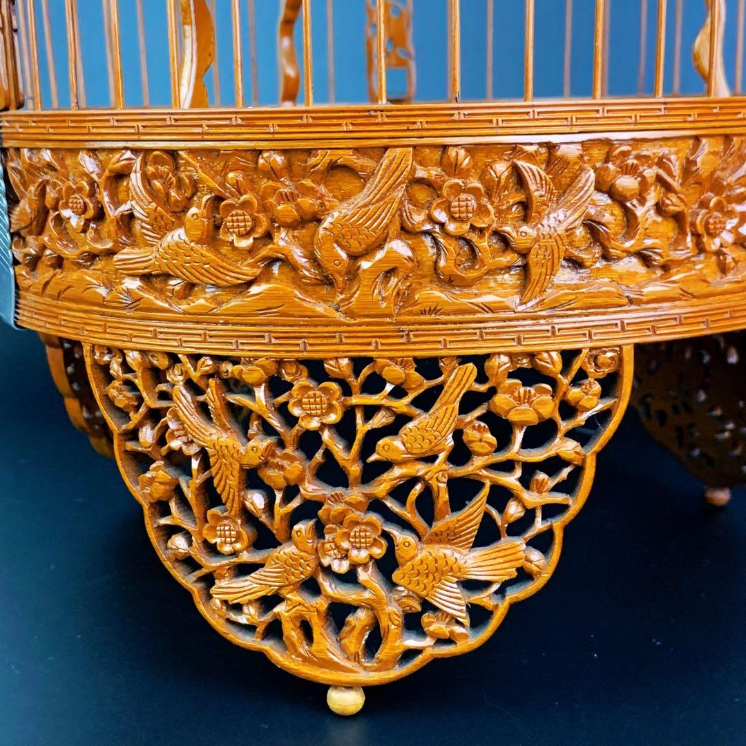 【蔵出し出品】鳥籠　ヴィンテージ　透かし彫り