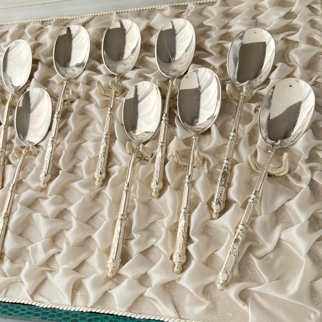 【SFAM】 ロシア様式のアイスクリームスプーン 12本組 仏蘭西 13.5cm