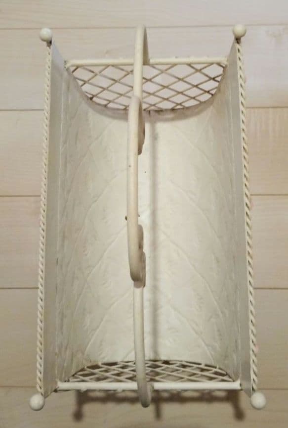 アイボリー フラワーモチーフ バスケット