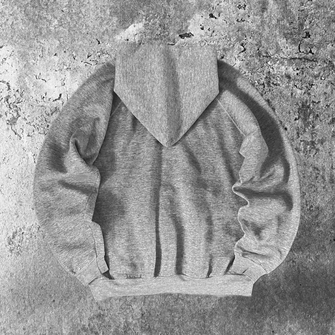 80s Hanes ヘインズ　ヴィンテージ　パーカー　グレー　ラグラン　古着