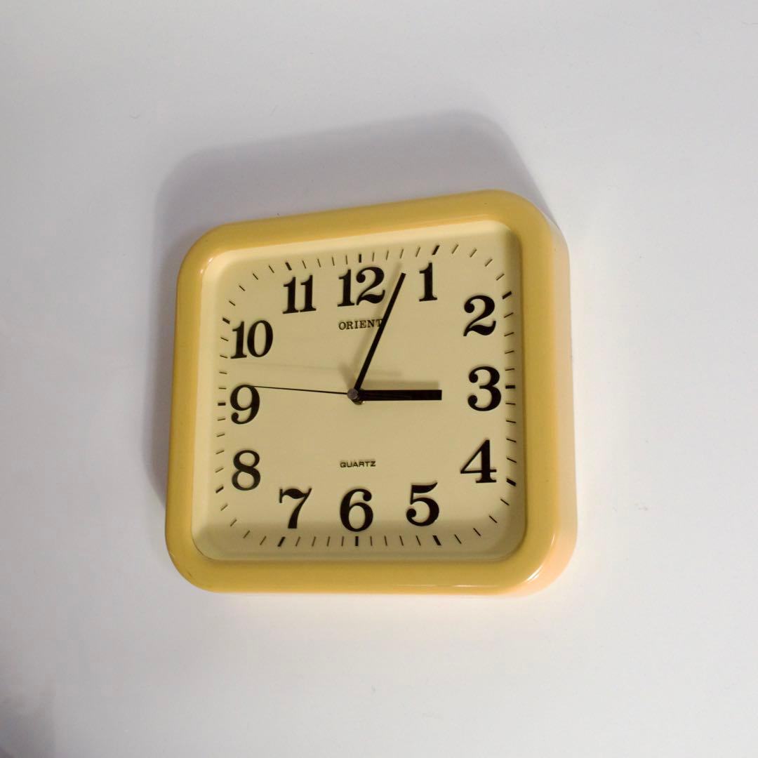 オリエント　掛け時計　稼働中　ミッドセンチュリー　ビンテージ　ポストモダン